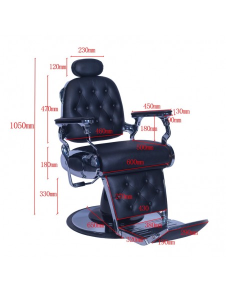 Barber Chair Xavi schwarz