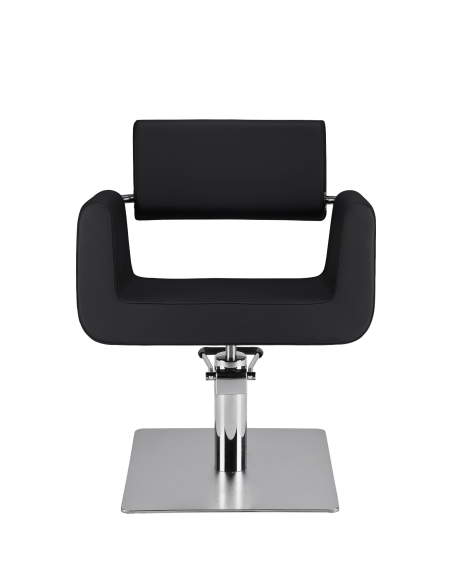 Frisörstol STEIN i svart med fyrkant bas