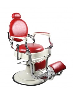 Barber Chair TOM in Rot Vintage