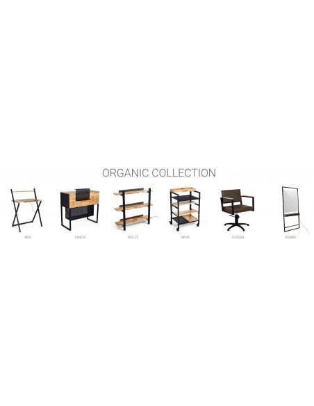 Arbeitstisch IRIS mit Beleuchtung und Metallplatte Organic Collection