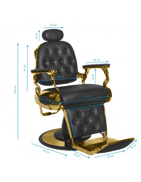 Barber Chair schwarz mit Gold