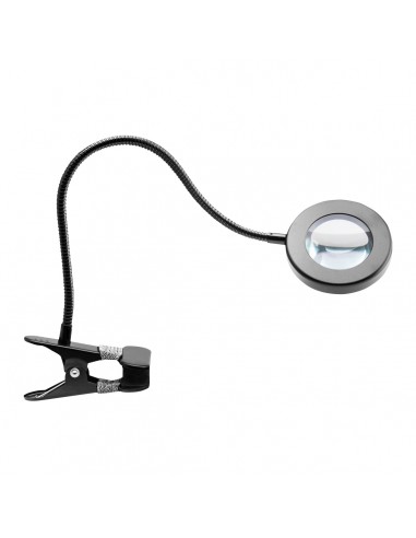 LED Lupplampa svart bordsmontage med 2 ljusfilter