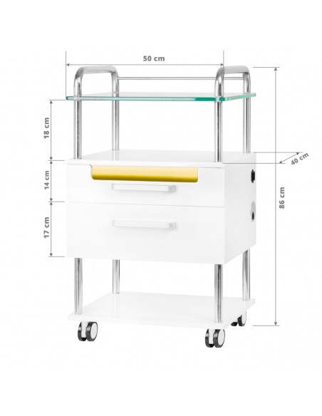 Geräterollwagen mit intergrierter UV-C Sterilisierungsfach