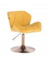 Stuhl Jeanne mit goldenem Fuss Höhe: 40 - 54 cm gelb