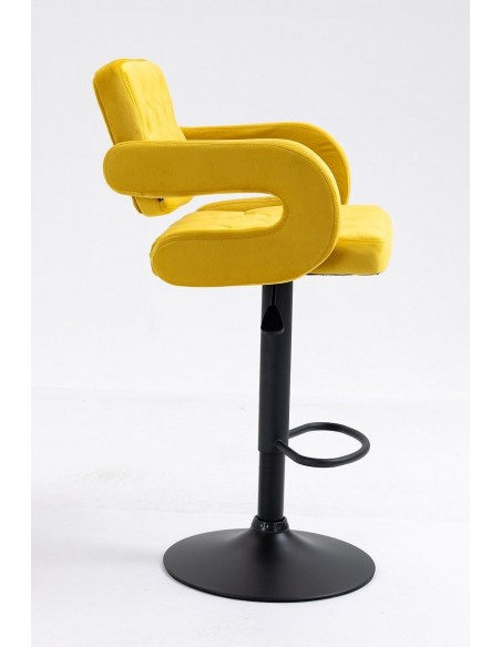 MakeUpstol  i gul med svart bas