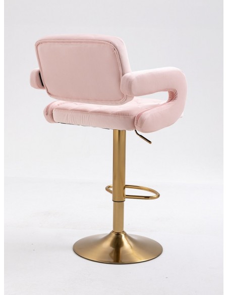 MakeUpstol  i rosa med guld