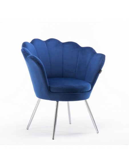 stol ARIEL Velour i blå