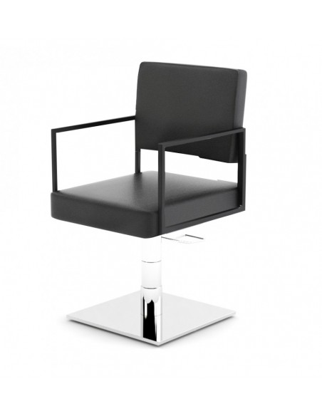 Frisörstol Barber Chair CRUDO III i svart, Made in Europe, EXPRESS