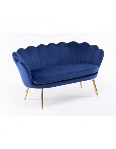 soffa ARIEL  BLUE med guldben