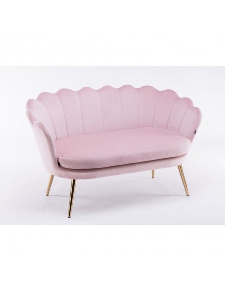 soffa ARIEL rosa med guldben