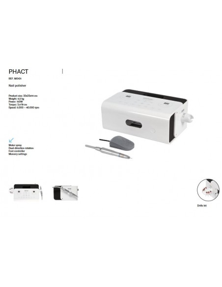 Fusspfelgegerät PHACT mit SPRAY & Schleifsatz 40.000rpm