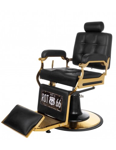 Barber Chair ROUTE 66 i svart guld
