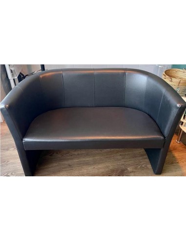 Wartesofa Kundensofa MILANO schwarz Made in EU