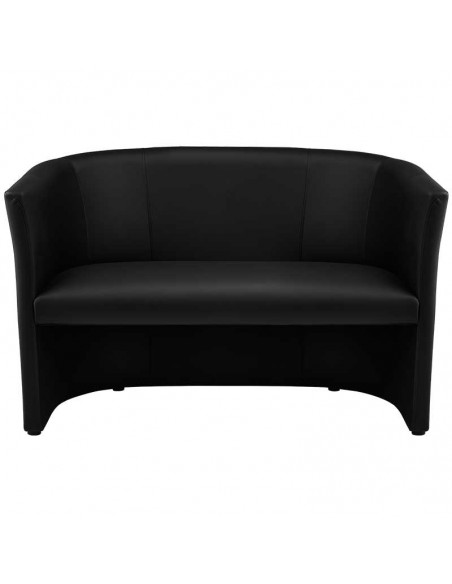 Wartesofa Kundensofa MILANO schwarz Made in EU